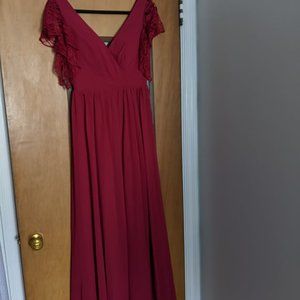 Azazie Zella in Burgundy Size 4